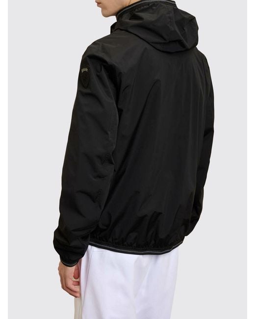 Blauer Black Nylon Windbreaker for men