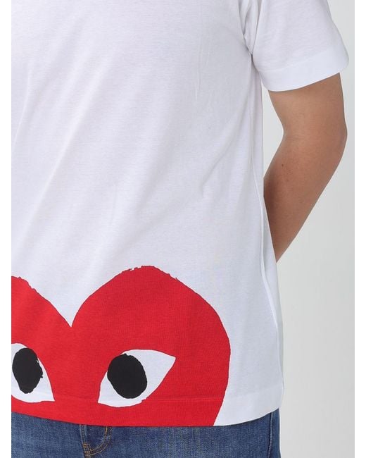 Comme des Garçons White Comme Des GarÇ Ons Printed Cotton T-Shirt for men