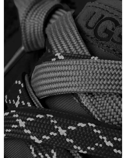 Ugg Black Lo Lowmel Suede And Mesh Sneakers