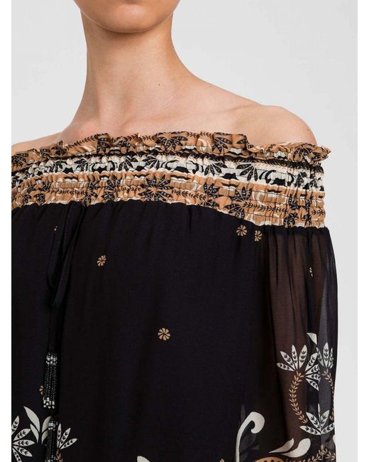 Twinset Black Liberty Viscose Top