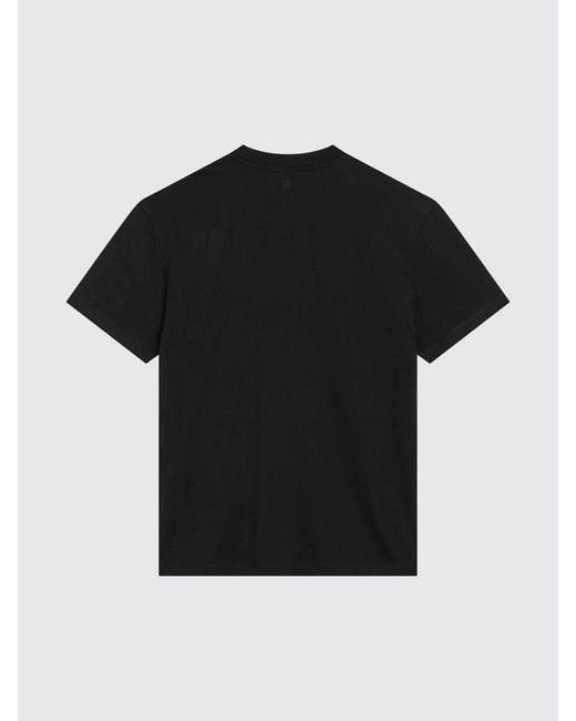 AMI Black Organic Cotton Crewneck T-Shirt With Ami De Coeur Embroidery for men