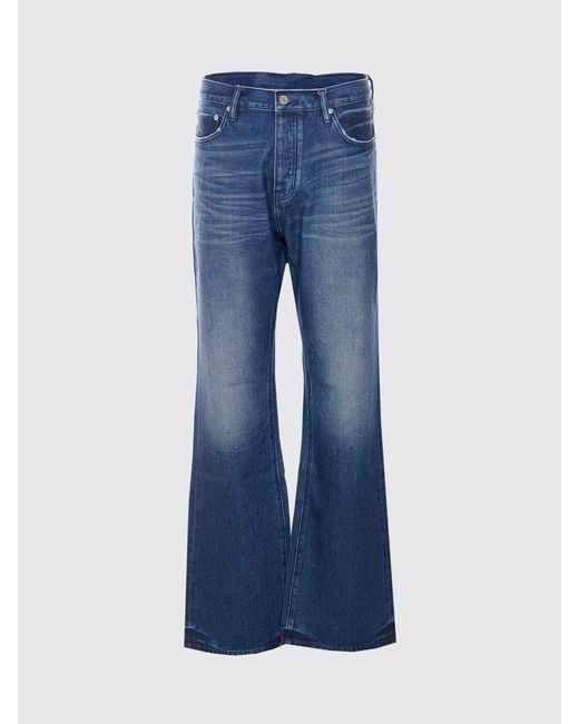 Purple Blue Flared Wide Leg Jeans for men