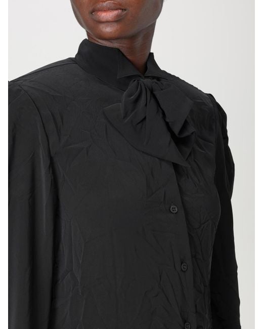 Balenciaga Black Bow Blouse