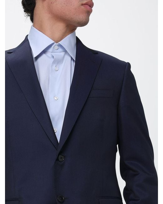 Zegna Blue Wool And Mohair Single-Breasted Suit for men