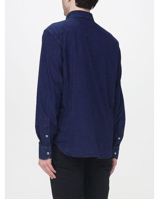 Tom Ford Blue Cotton Denim Shirt for men