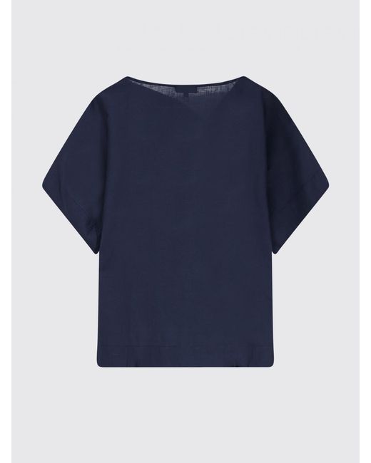 Soeur Blue Cotton And Linen T-Shirt