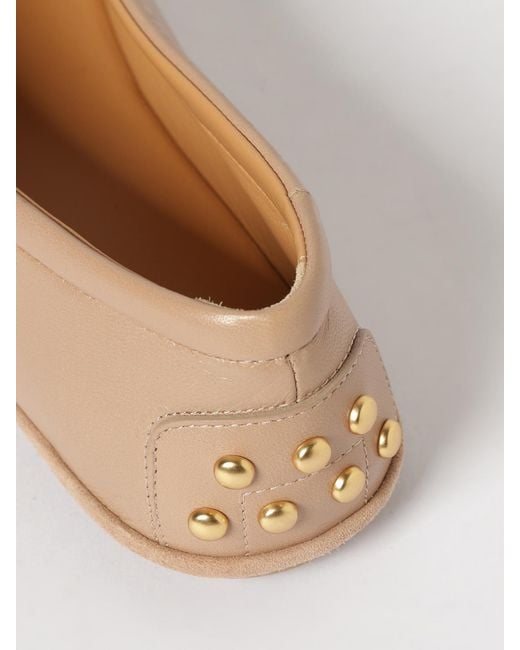 Tod's Natural Leather Ballerinas