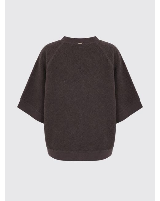 Herno Black Dropped-Shoulder Cotton Crew-Neck T-Shirt