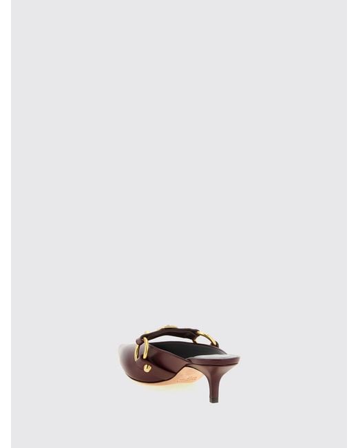 Balenciaga White City Studded Calfskin Mules With Medium Stiletto Heel