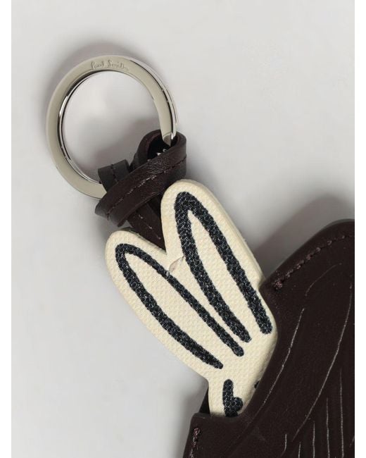 Paul Smith Natural Rabbit Leather Keychain for men