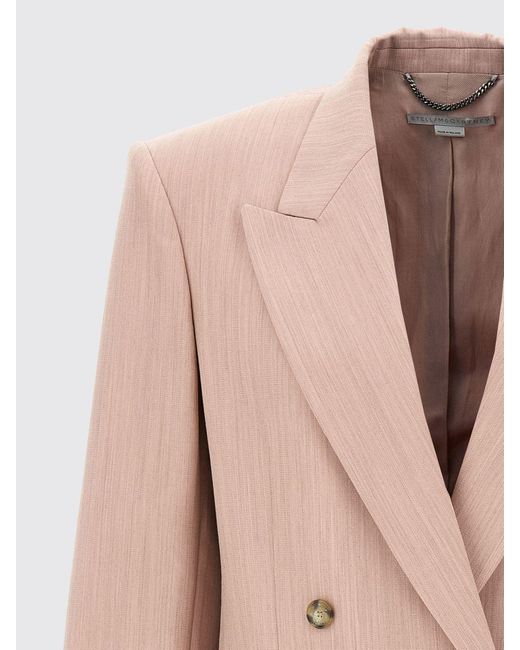 Stella McCartney Pink Jacket Hooded With Stars Printed