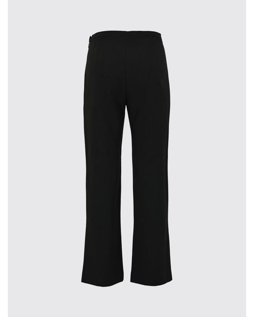 Alberta Ferretti Black Flared Crêpe Trousers