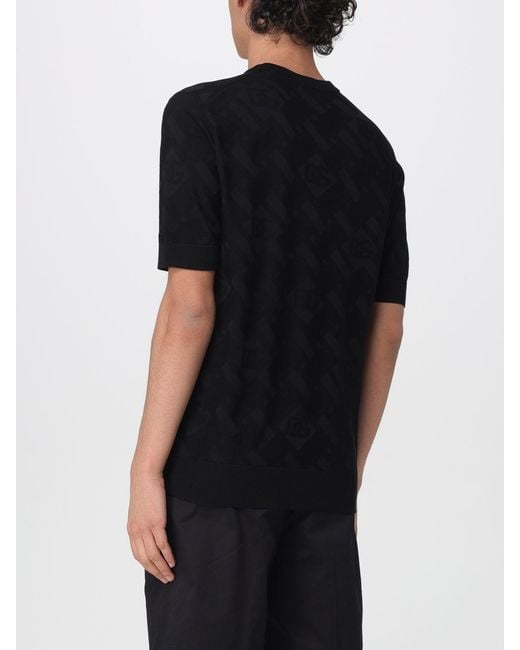 Dolce & Gabbana Black Dolce &Amp Gabbana Cotton Crew-Neck Pullover for men