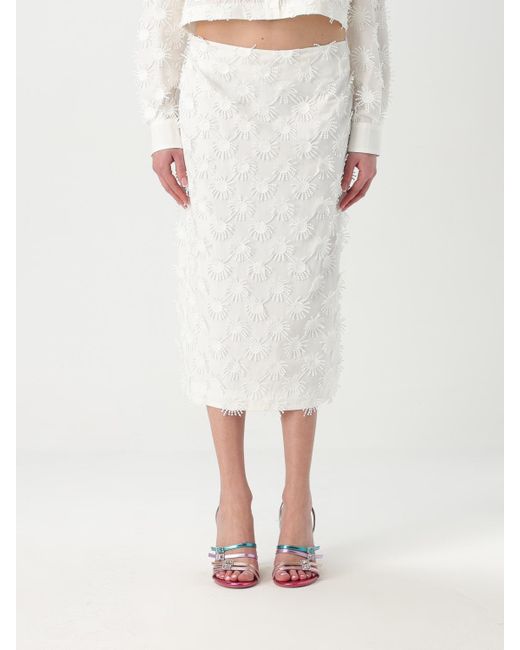 Falda Mujer MSGM de color White
