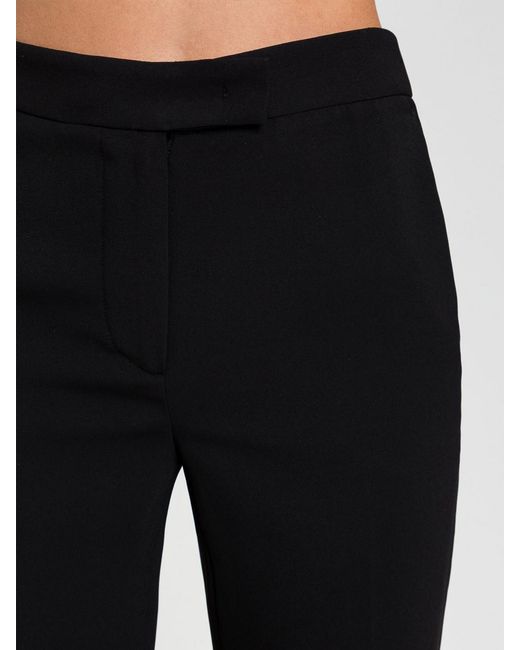 Twinset Black Crêpe Flared Trousers
