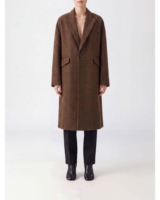 Maison Margiela Brown Long Single-Breasted Coat
