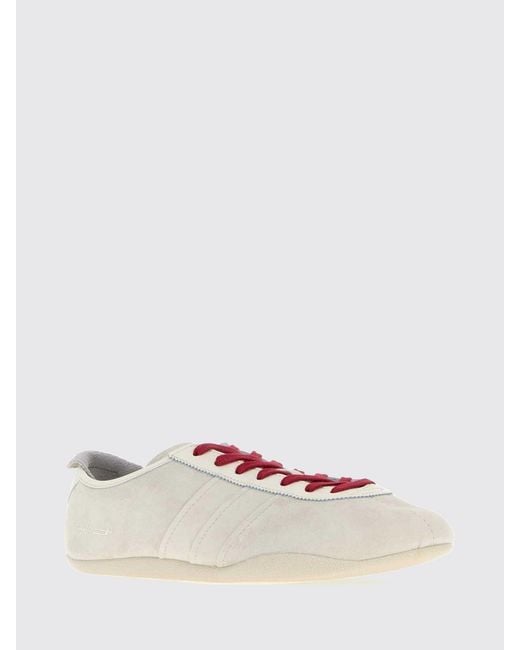 Y-3 Natural Tokyo Suede Sneakers With Tone-On-Tone Printed Logo for men
