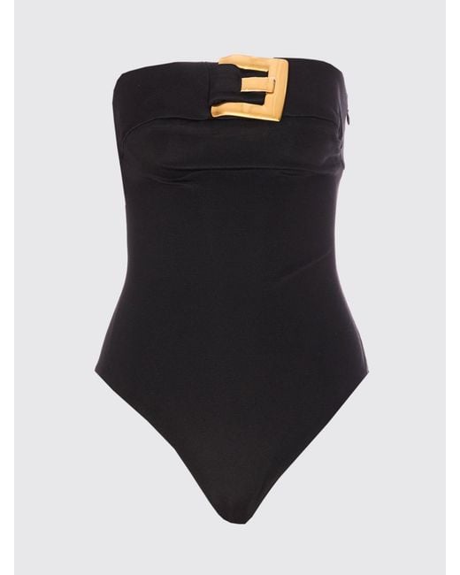 Balmain Black One-Piece Swimsuit With Maxi Buckle