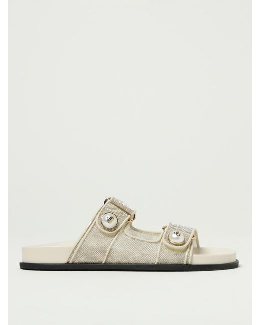 Jimmy Choo White Flat Sandals
