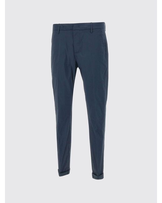 Dondup Blue Cotton Blend Chino Trousers for men
