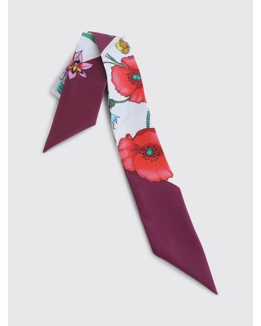 Gucci Pink Floral Motif Silk Bandeau