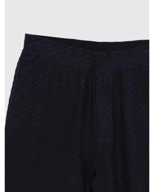 Emporio Armani Black Viscose Blend Shorts for men