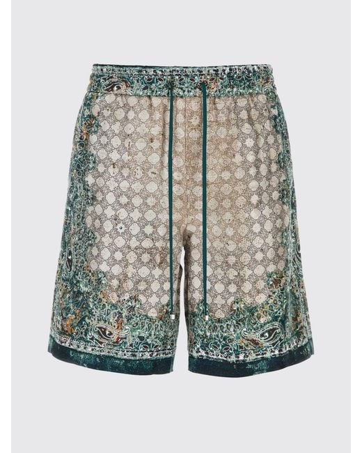Amiri Multicolor Printed Silk Shorts for men
