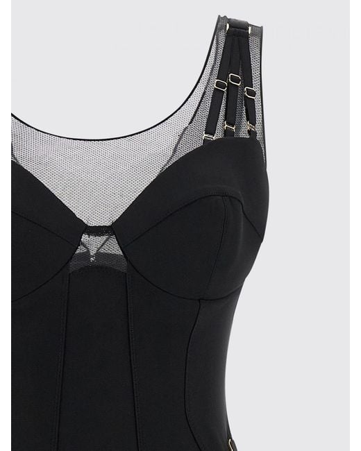 Elisabetta Franchi Black Jersey Bustier Dress