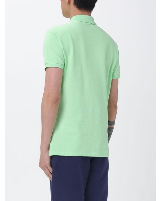Polo Ralph Lauren Green Cotton Polo Shirt With Pony Logo for men
