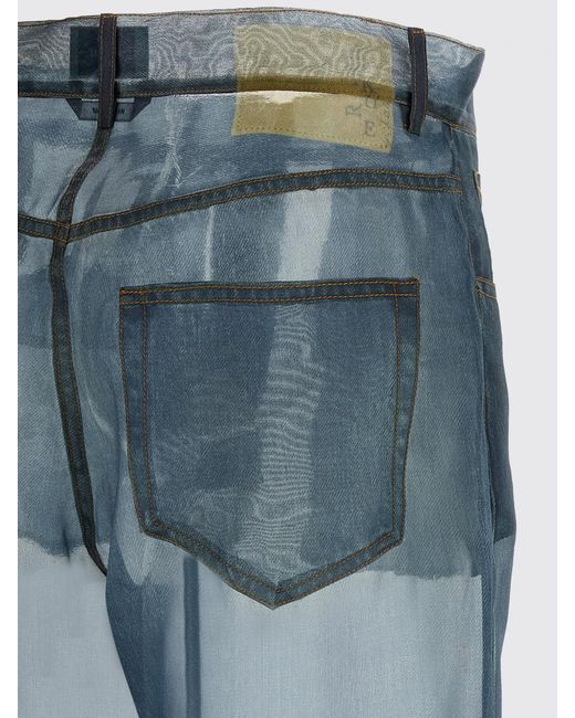 Haikure Blue Winona Wide-Leg Silk Organza Trousers