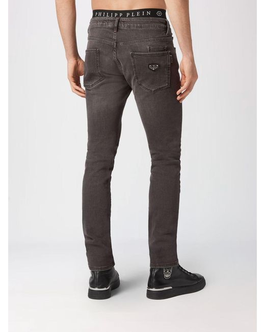 Philipp Plein Gray Slim Fit Skinny Jeans for men