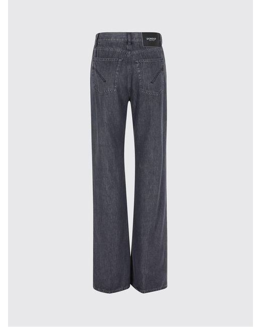 Vaqueros Wide-Leg De Denim De Algodón Dondup de color Blue