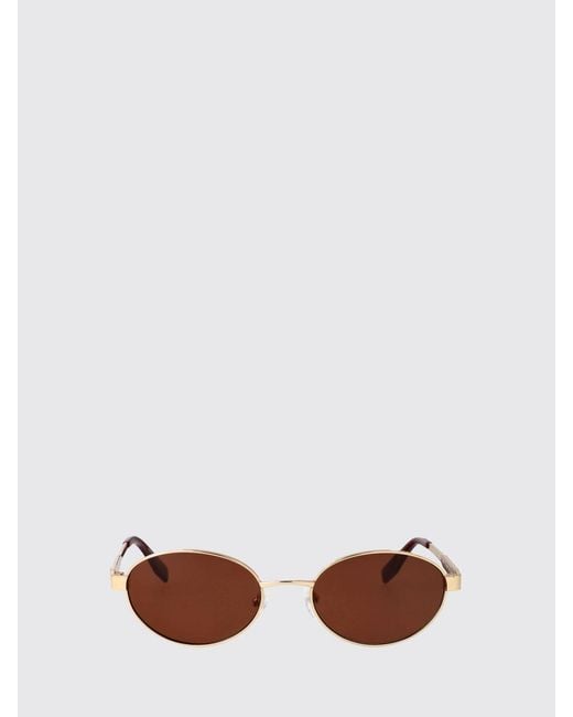 Karl Lagerfeld White Oval Metal Sunglasses With Vintage-Inspired Design