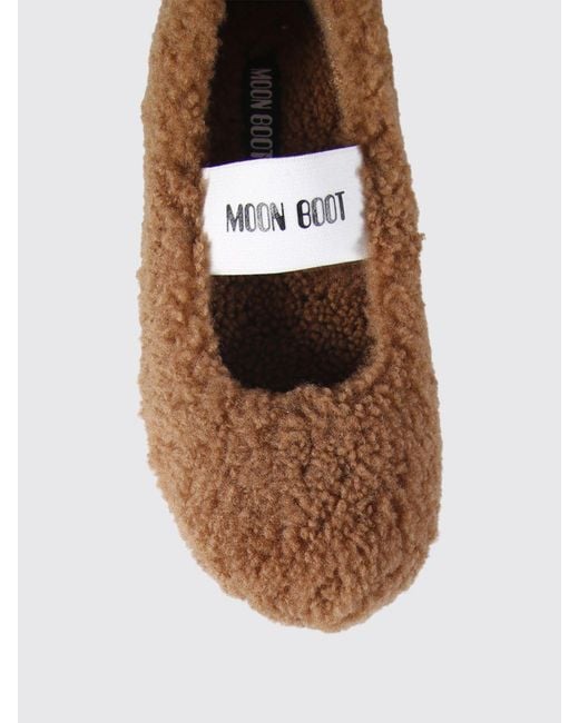 Moon Boot Brown Shearling Ballerina