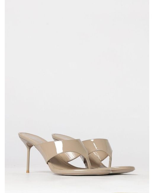 Paris Texas Natural Lidia Patent Leather Mules