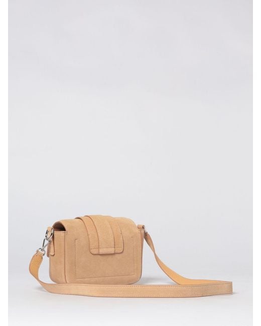 Hogan Natural Mini Hobo Suede Bag