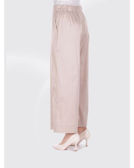 Max Mara Pink Cotton Blend Palazzo Trousers By