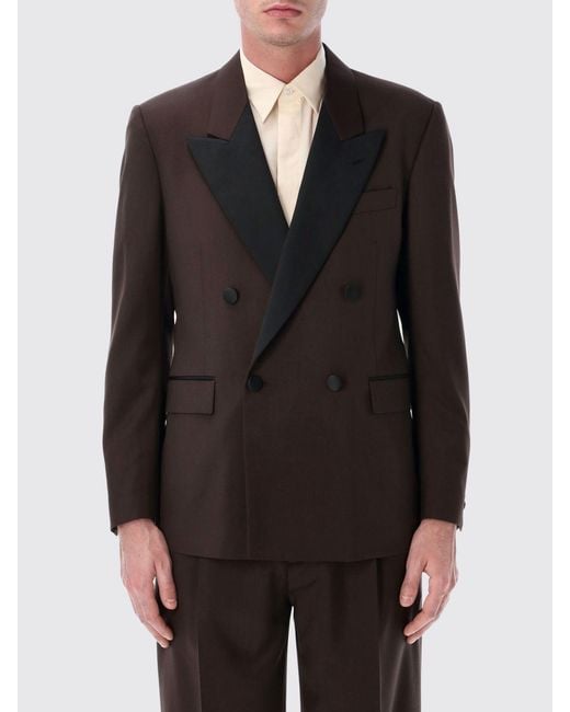 Lardini Gray Double-Breasted Blazer for men