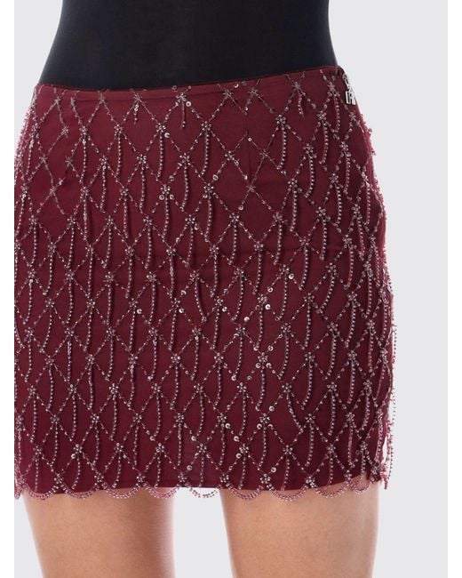 ROTATE BIRGER CHRISTENSEN Beaded Embroidered Stretch-Tech Pencil Mini Skirt