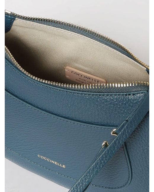 Coccinelle Blue C-Easy Grained Leather Bag