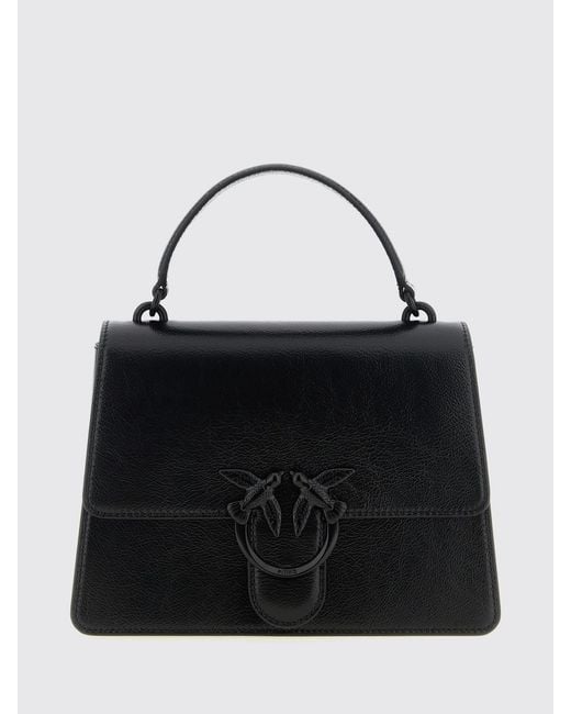 Pinko Black Love One Classic Leather Bag