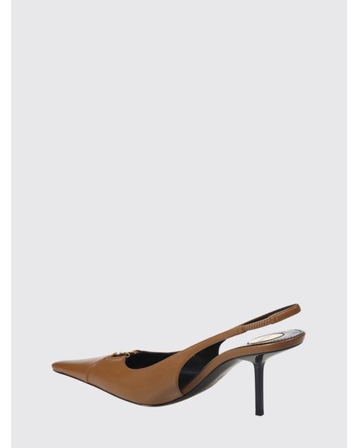 Saint Laurent White Babylone Breteuil Nappa Slingback Pumps With Ysl Logo Heel