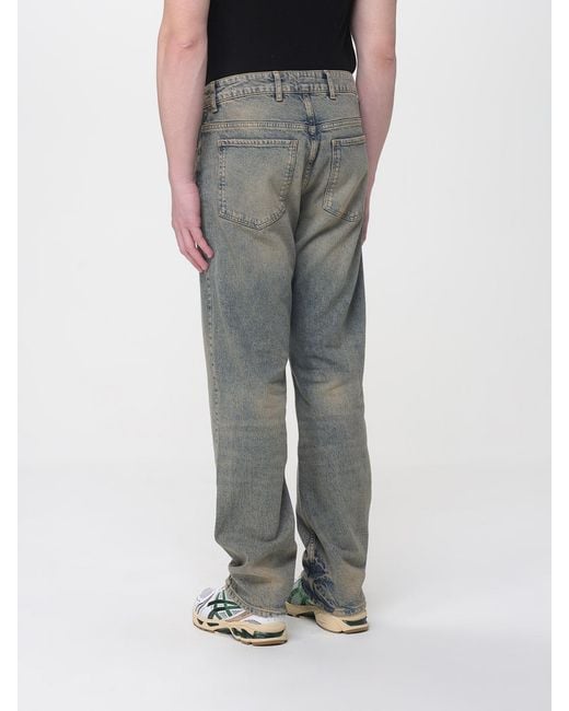 Represent Gray Used Cotton Denim Wide Leg Jeans for men