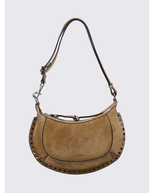 Isabel Marant White Oskan Moon Suede Bag