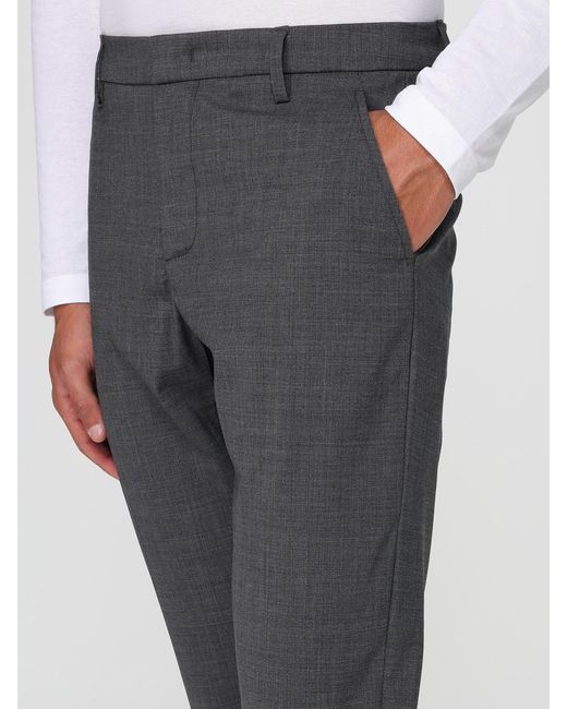 Dondup Gray Wool Blend Tailored Trousers for men