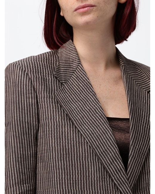 Alysi Gray Basic Satin-Top