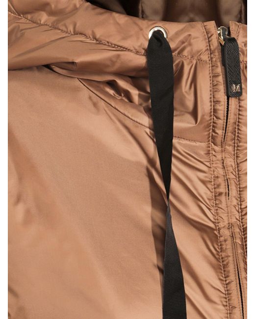 Max Mara Brown Hooded Short Windbreaker