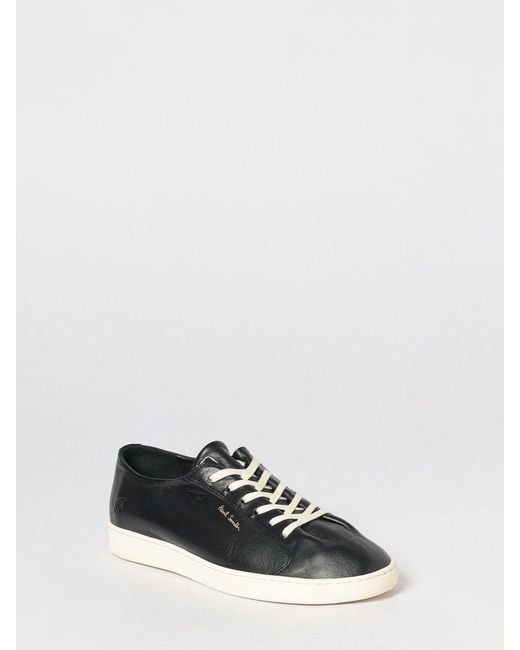 Paul Smith White Tripp Low-Top Smooth Calfskin Leather Trainers for men