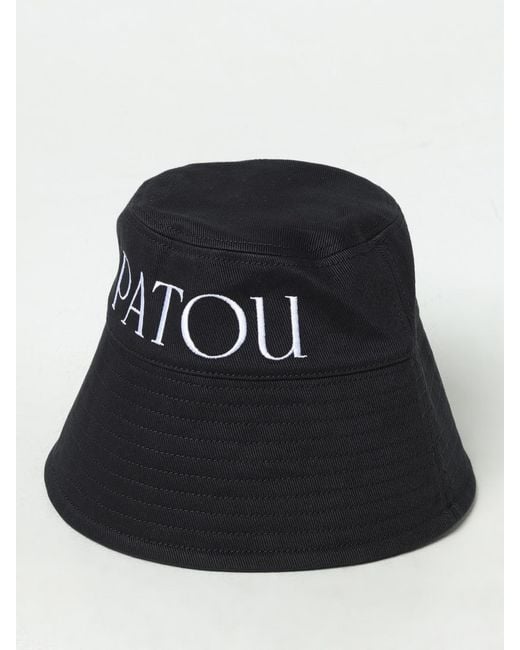 Patou Black Bucket Hat With Print
