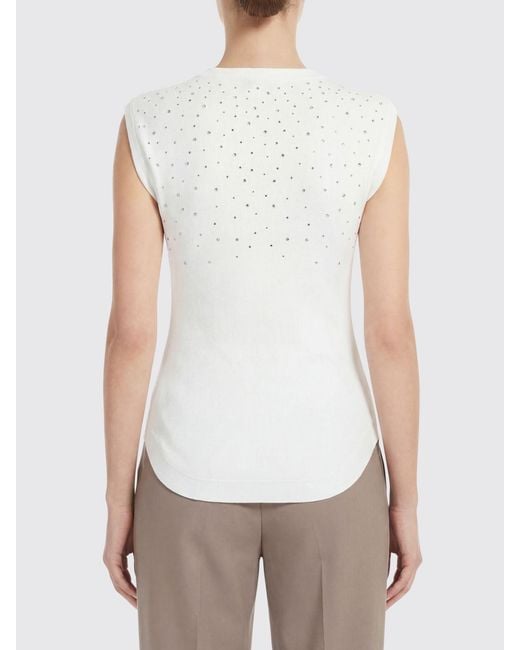 Top De Viscosa Con Strass Off-White c/o Virgil Abloh de color White